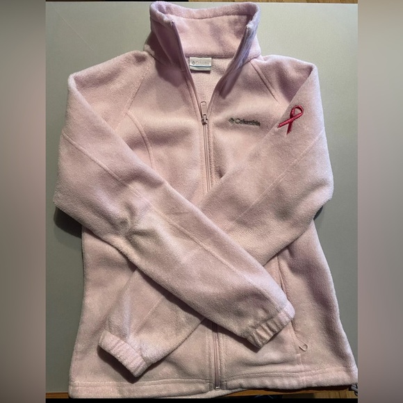 Columbia XS Pink Zipper Fleece - Breast Cancer Awareness - Picture 2 of 4